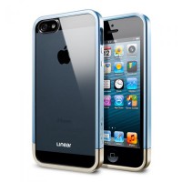 Чехол для Iphone 5/5S Spigen sgp Case Linear Metal Crystal (Blue)